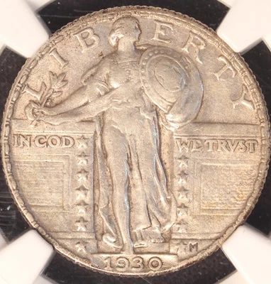 1930 P Standing Liberty Quarter, Very Choice AU, NGC AU55, Sharp! - Image 1 of 4