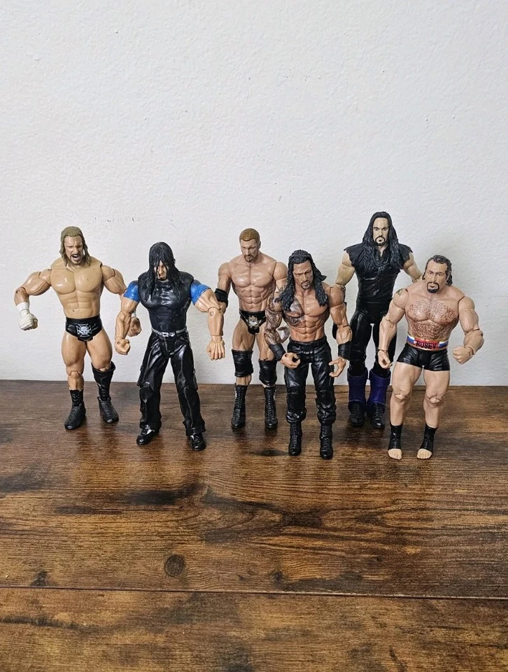 WWE WWF Wrestling Action Figure Lot Jakks Undertaker Hardy Triple H Roman Reigns — 第 1/4 张图片