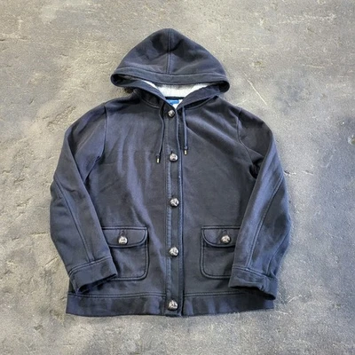 Chaqueta deportiva Karen Scott para mujer M negra con botones con capucha otoño aire libre preppy Foto 1 de 4