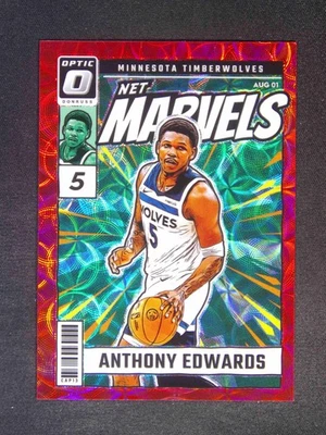 2024-25 Panini Donruss Optic Anthony Edwards #3 Net Marvels Red Scope - Image 1 of 2