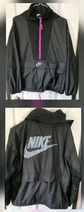 Seltene Nike Icon Clash Damen Medium Windbreaker Jacke grau pink leicht  - Bild 1 von 8
