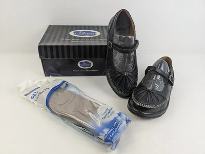 Dr Comfort Womens Paradise Size 7.5 W Black Leather Orthopedic Shoes NEW - Image 1 of 4