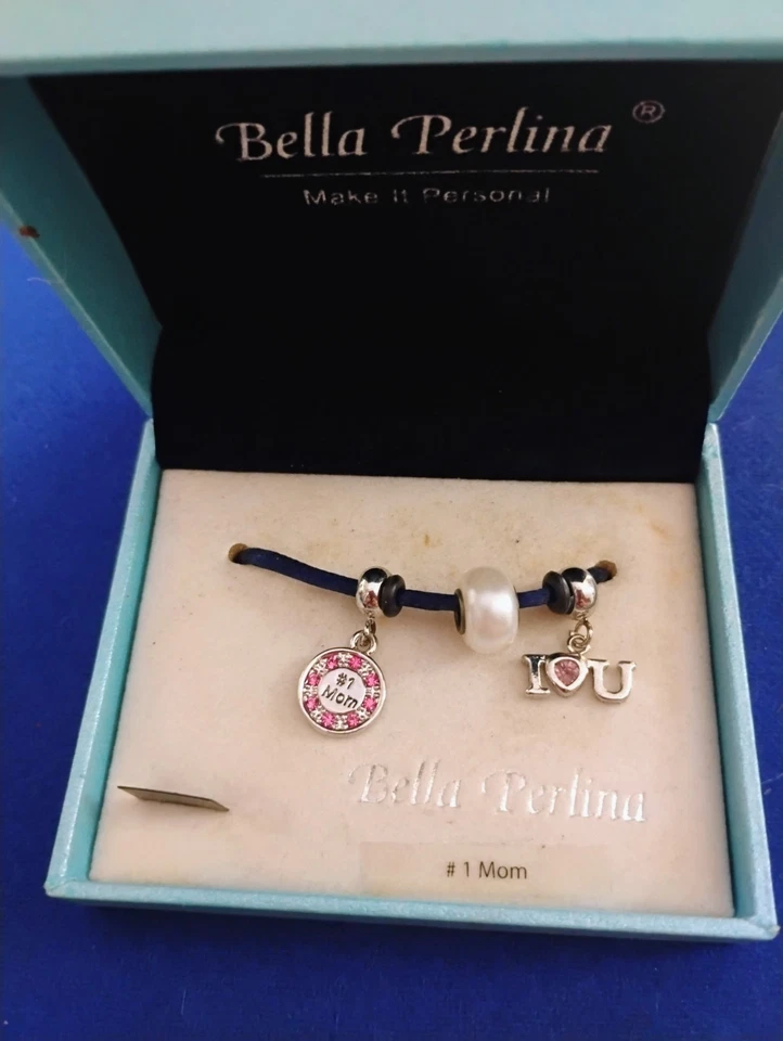 НОВЫЙ В КОРОБКЕ BELLA PERLINA ПОДВЕСКА КОМПЛЕКТ #1 МАМА NIB СЕРЕБРЯНЫЙ ТОНИРОВАННЫЙ PANDORA ТИПА ПОДВЕСКИ - Изображение 1 из 4