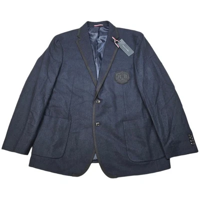 Blazer Tommy Hilfiger Windsor para Hombres 46R 46 Azul Marino Mezcla de Lana Cresta $375 NUEVO Foto 1 de 4