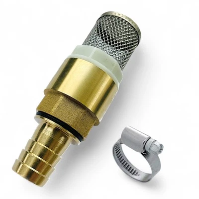 Fußventil Rückschlagventil Filterkorb Saugkorb Edelstahl Schlauchtülle Schelle - Bild 1 von 4