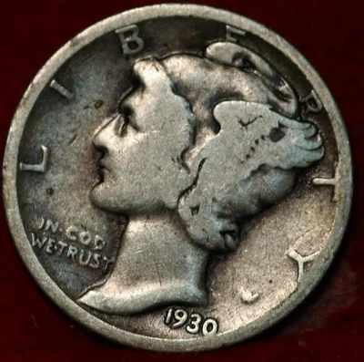 1930 Philadelphia Mint Silver Mercury Dime - Image 1 of 2