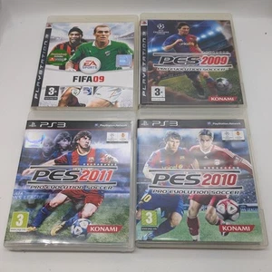 Fifa & Pes PS3 Game Lot Bundle FIFA 09 & Pro Evolution Soccer 2009 10 &11 Tested - Picture 1 of 6