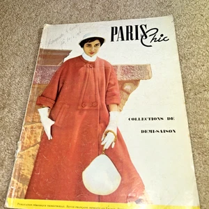 1954 PARIS CHIC FRENCH Fashion Publication of French Fashion IMPRIMERIE CHAIX - Picture 1 of 23