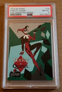 1993 Topps Batman The Animated Series #36 Harley Quinn Rookie Card PSA 8 - Bild 1 von 2
