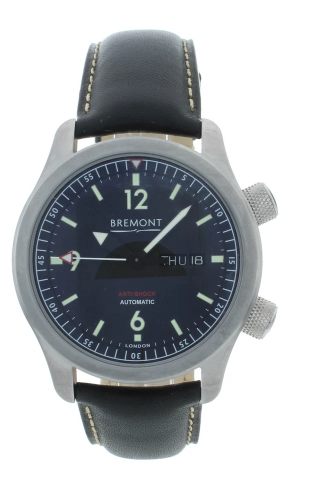 Bremont U-2 Stainless Steel Black Dial 43mm Automatic Men’s Watch U2-R-S - Image 1 of 4