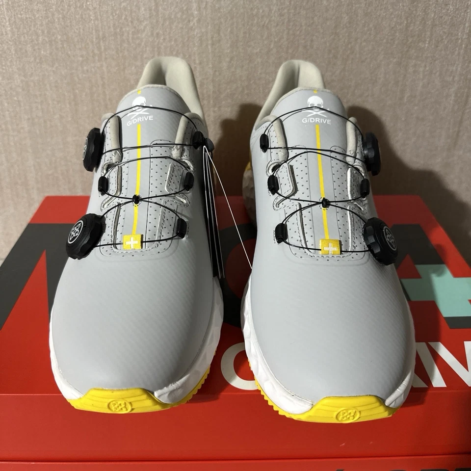 G/Fore MG4 G/Drive Mens Golf Shoes Size 10.5 Double G/Drive Closure BOA Yellow - Image 1 of 4