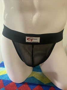 GO SOFTWEAR Mens Black Mesh Pouch Jockstrap Underwear sz M USA - Picture 1 of 5