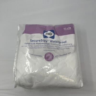 Almohadilla de colchón para cuna Sealy ED007-QWX 52"x28" blanca Foto 1 de 2