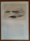 David Roberts FIRST EDITION 1840', The Nile With Crocodiles, Large!  Lithograph 