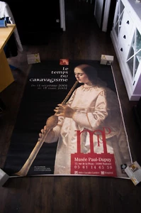 EXHIBITION TIME OF CARAVAGGIO 2001 Large French Art Vintage Original Poster - Picture 1 of 7