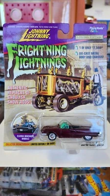 1996 Johnny Lightning Fright'ning Lightnings Elvira Macabre Mobile in Maroon - Image 1 of 3