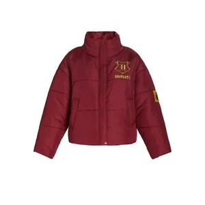 Harry Potter Hogwarts Women's Juniors Officially Licensed Puffer Jacket Coat - Picture 1 of 8