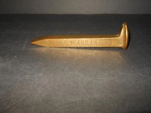 RARE ORIGINAL OF THE FAMOUS 100 YEARS GOLD FINAL TRAIN RAILROAD TRACK SPIKE - Picture 1 of 6