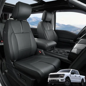 Car Seat Covers Custom for Ford F-150 Leather Seat Cover 2025 2024 2023 2022 ... - Picture 1 of 8