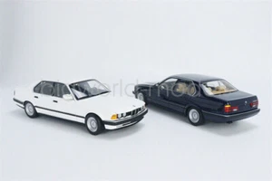 MINICHAMPS 1:18 For BMW 730i (E32) 1986 Full Open Blue /White Diecast Car Model - Picture 1 of 14
