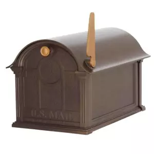 Whitehall Products Post Mount Mailbox 13"X13.63" Extra Large Aluminum Bronze - Picture 1 of 1