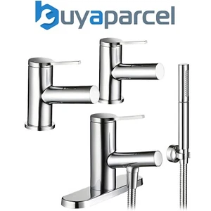 Mira Shower Evolve Basin Pillar Taps 2.1816.002 + Bath Shower Mixer 2.1816.005 - Picture 1 of 9