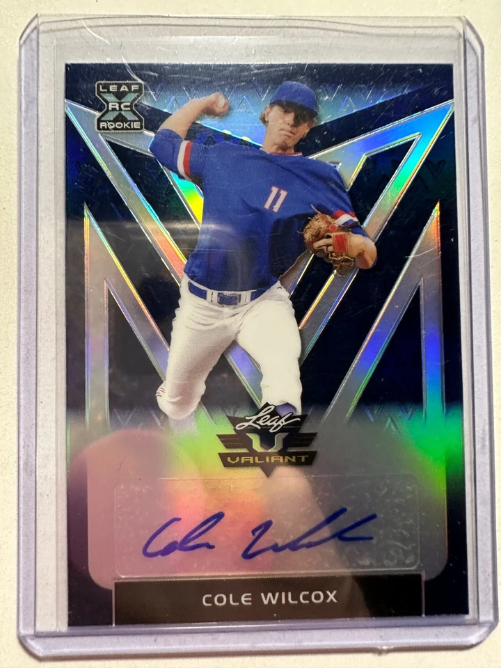 K58,804 - 2020 Leaf Valiant Blue #BACW1 Cole Wilcox Auto #/50 - Image 1 of 1