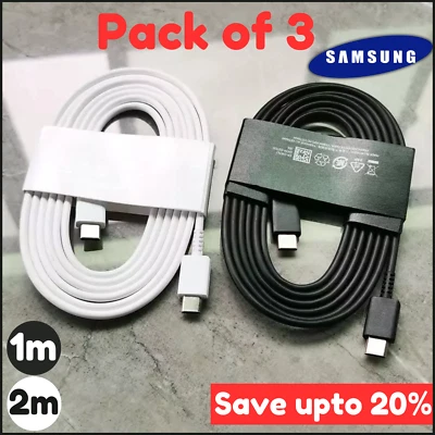 Genuine Samsung 60 watt Fast Charger Data SLIM Cable for S24 S23 S22 S21 Ultra - Image 1 of 4