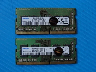 HP 17-by3053cl Samsung 12GB 4+8GB PC4-2666V Memory RAM SO-DIMM M471A5244CB0-CTD - Image 1 of 2