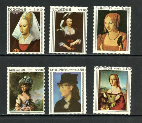 P679   Ecuador  1967   art paintings   6v.   MNH Cover