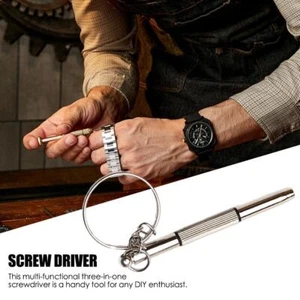 3in1 Eyeglass Screwdriver Tool Keychain Glasses Watch Phone Repair US HOT N7J7 - Picture 1 of 10