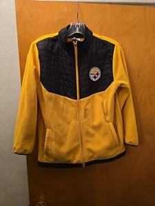 NFL Team Apparel Youth XL Pittsburgh Steelers Full Zip Fleece Jacket (EUC) - Picture 1 of 5