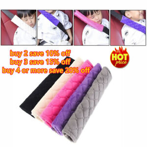 2x Car Seat Belt Cover Pads Safety Shoulder Cushion Covers Strap Pad Adults Kids