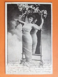 cpa 1901 FANTASIE FRAU WOMEN Muse Glace à Mlle Marthe du COLOMBIER Marseille - Bild 1 von 2
