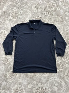 Herren 2XL Marineblau Langarm Polo 100% Polyester Marke 247Hero - Bild 1 von 9