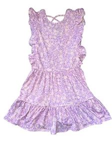 Pixie Lane Girls Ribbed Flutter Sleeve Be Happy Dress 7 - Picture 1 of 3