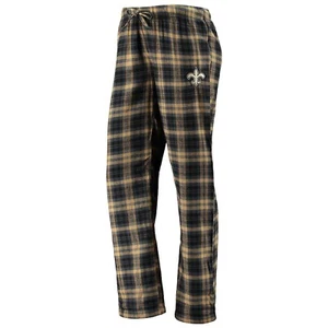 NFL Men's New Orleans Saints Concepts Sport Black/Vegas Gold Pants, S - Picture 1 of 2