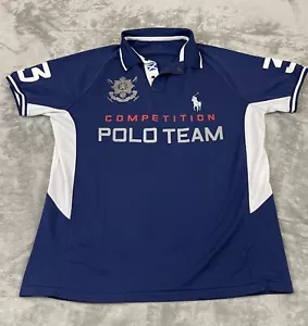 Ralph Lauren Men’s Size Large Custom Fit Polo Shirt Competition Team Navy Blue - Picture 1 of 15