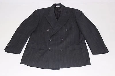 ENVÍO GRATUITO Claiborne Para Hombres Talla 40 Largo Negro Doble Pecho Traje Chaqueta Forrada Foto 1 de 4