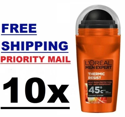 _ 10 x L'oreal Men Expert XXL Roll ON 48h ______ THERMIC RESIST Deodorant  - Image 1 of 2