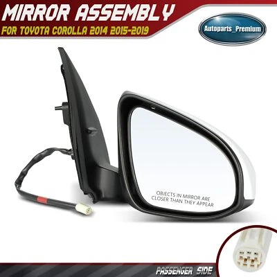 Espejo retrovisor derecho eléctrico de cristal con plegado manual para Toyota Corolla 2014-2019 Foto 1 de 4