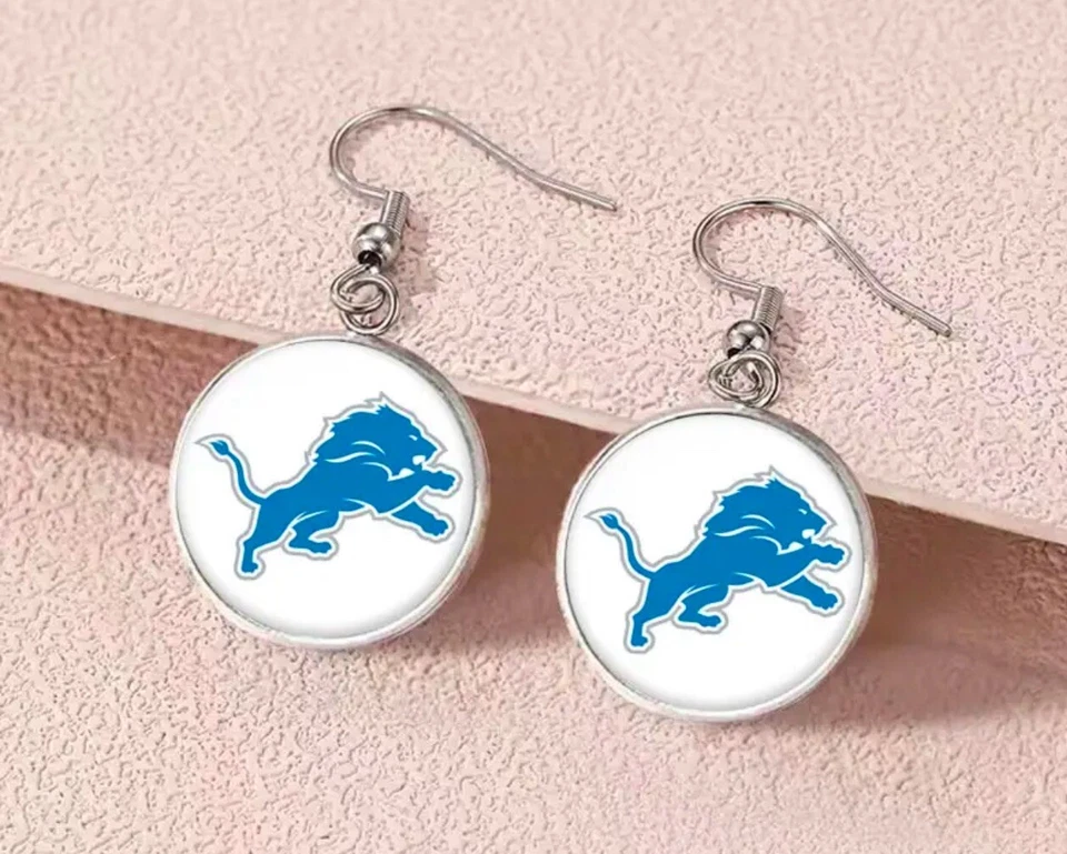 底特律狮子队足球队耳环球迷装饰商品珠宝首饰 — 第 1/1 张图片