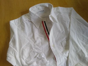 NWOT Thom Browne White Oxford Cloth Button Down Grosgrain TB1 14.5-32 MSRP$425 - Picture 1 of 8