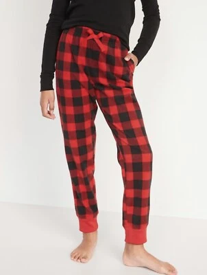 Old Navy Kids Girls Size Small (6-7) Plaid Micro Fleece Pajama Pants Joggers NWT - Image 1 of 4