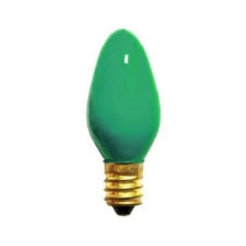 Qty. 1 Halco 7108 C7GRN5C 5volt E12 Base C7 bulb 130V Ceramic Green - Image 1 of 1
