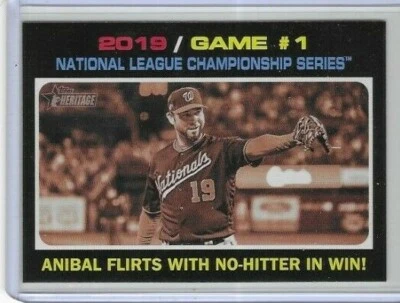 2020 Topps Heritage #202 Anibal Sanchez Washington Nationals NLCS Game 1 - Image 1 of 2
