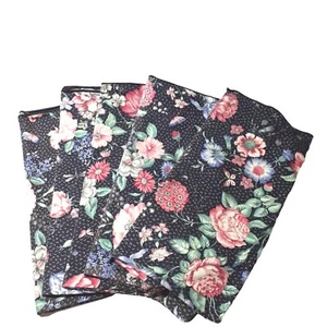 Servilletas de comedor de algodón rosas Cottagecore fondo cuadrado 21" x 21" 5 piezas - Imagen 1 de 5