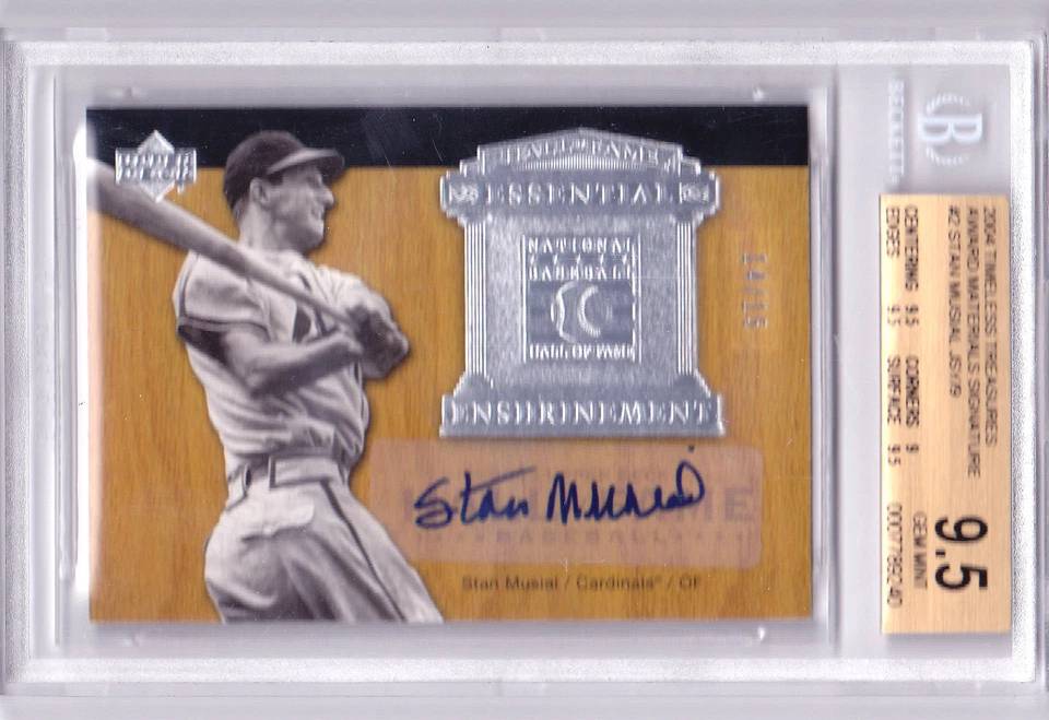 Stan Musial 2005 Upper Deck Hall of Fame AUTOGRAPH /15 BGS 9.5 💎 ERROR LABEL - Image 1 of 1