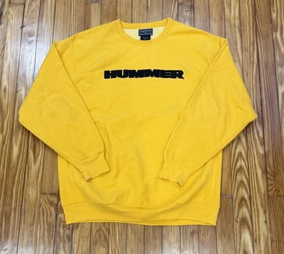 Vintage Y2K Steve & Barry's Hummer H2 Yellow Crewneck Sweatshirt Size XL - Image 1 of 4