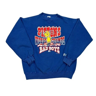Sudadera vintage 1989 Detroit Pistons Campeones del Mundo NBA Bad Boys XL Foto 1 de 4